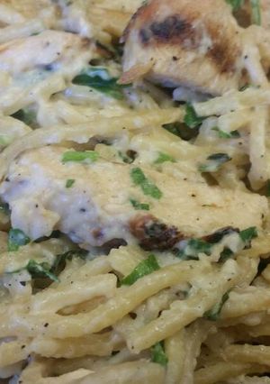 A picture of Lemon-Herb Grilled Chicken Alfredo.