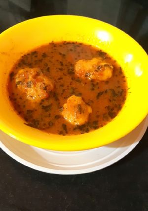A picture of Moong dal kofta curry.