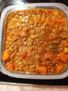 Una foto de Lentejas veganas
