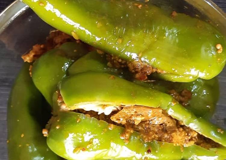 Recipe of Super Quick Homemade Stuffed green chilli pickle