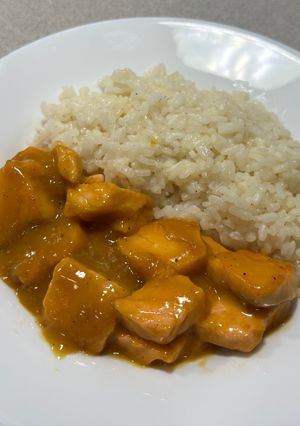Una foto de Salmón a la naranja express