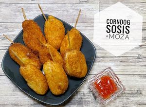 Foto resep Corndog Sosis Mozarella (adonan ragi)