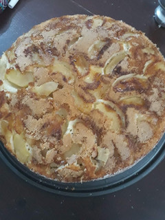 Una foto de Torta invertida de manzana