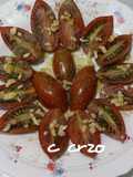 Tomate bellota al ajillo