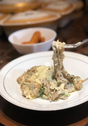 Foto resep Keto Spinach Fetucini Carbonara