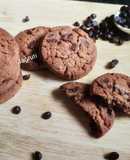 Eggless Double Chocolate Cookies !!