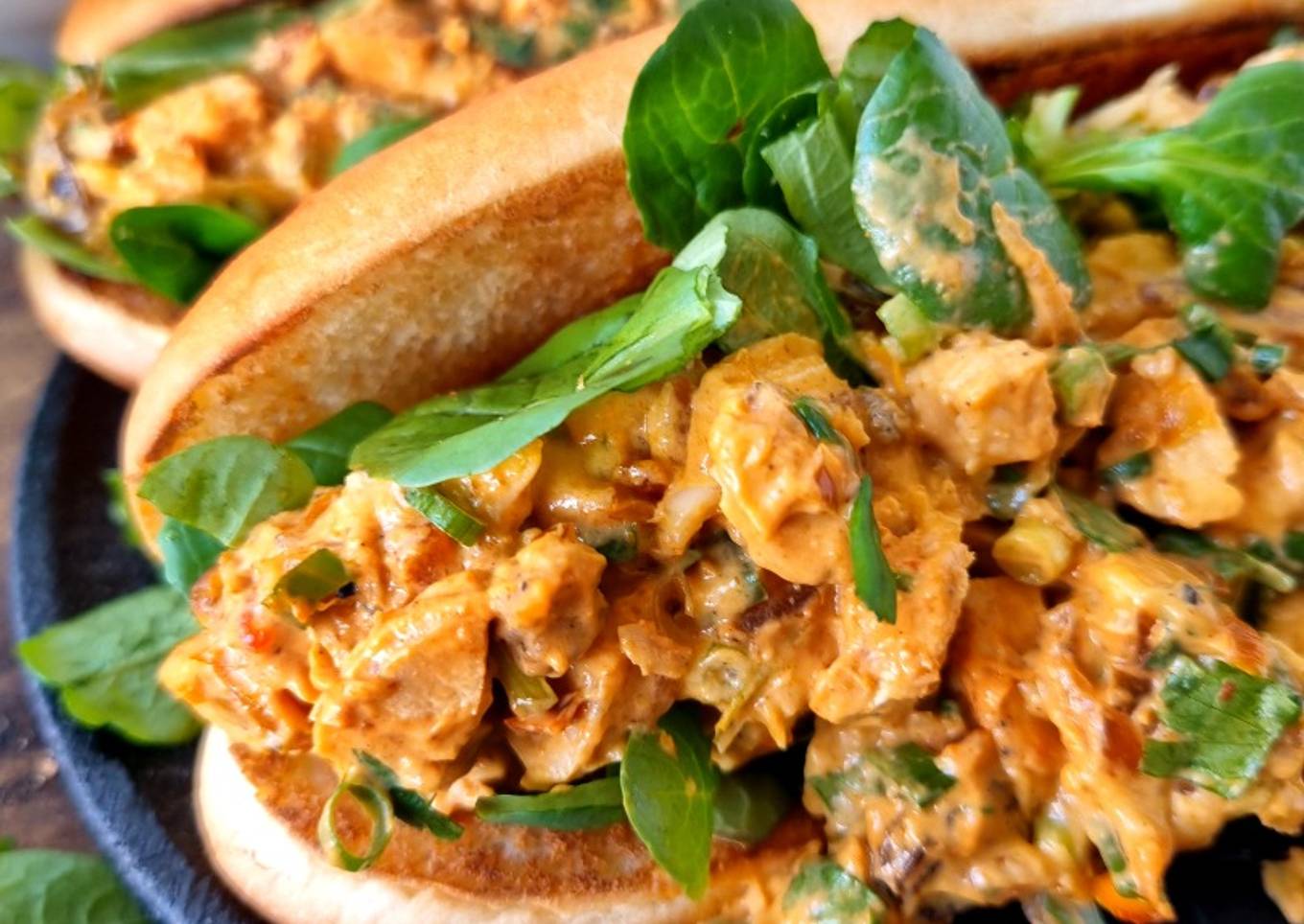 Coronation chicken o pollo de la coronación {receta británica)