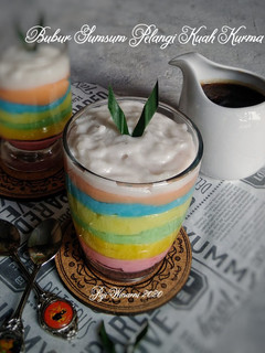 Foto resep Bubur sumsum pelangi kuah kurma