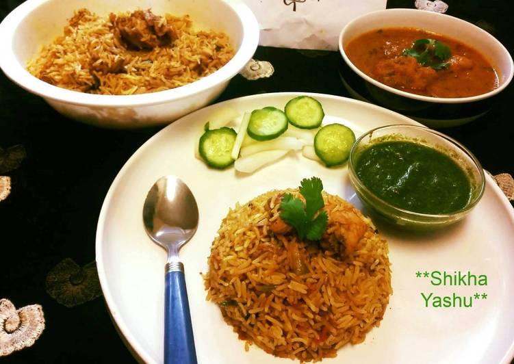 Recipe of Super Quick Homemade Shahi_Chicken_Korma_With_Butter_Chicken_Biryani