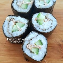 A picture of Easy Cucumber & Tuna Sushi Rolls.