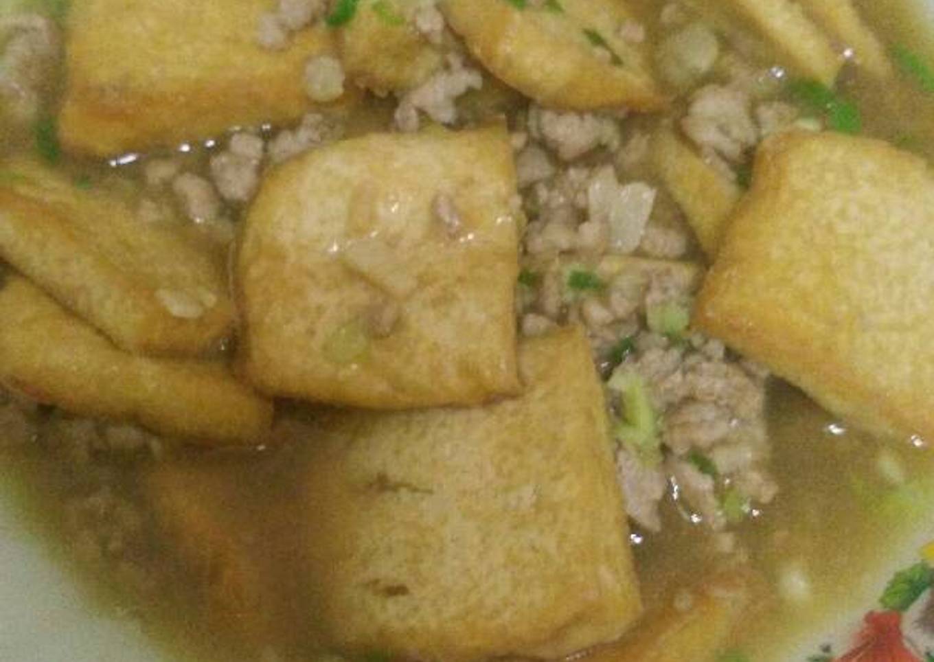 Daging cincang masak tahu