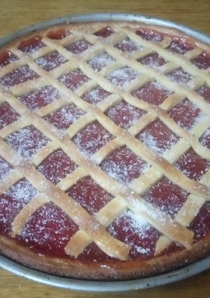 Una foto de Pasta frola de dulce de membrillo