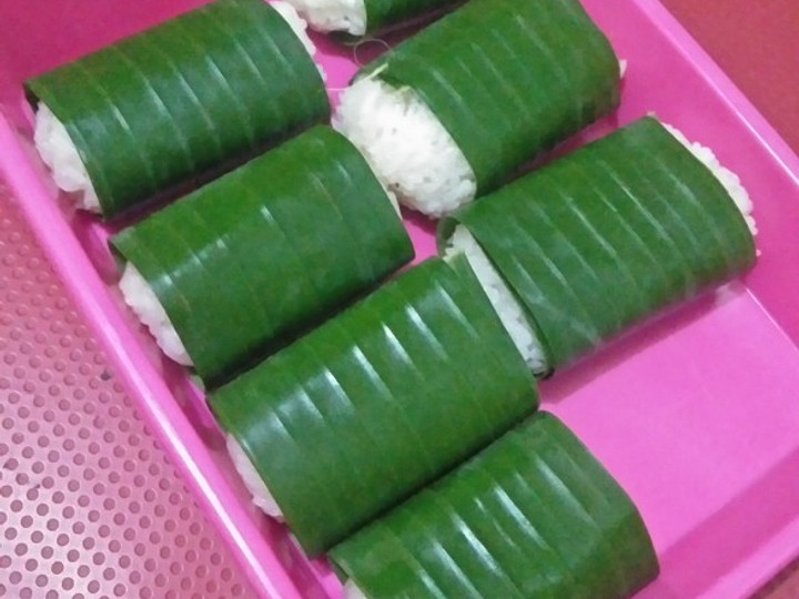 Bagaimana Menyiapkan Lemper ketan isi abon pedas Menu Enak