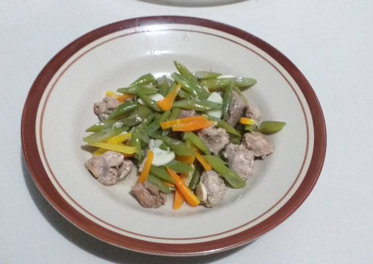 36. Buncis, Wortel Campur Daging Masak Lada