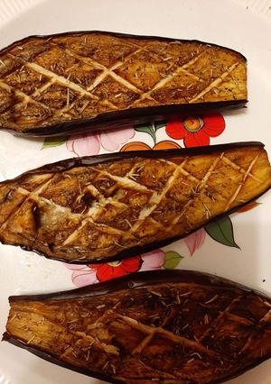 Une photo de Aubergines confite au four