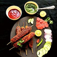 A picture of Veg Seekh Kabab.