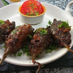 Stuffed Brinjal in tamarind spices A picture of Stuffed Brinjal in tamarind spices.