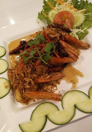 รูปของ กุ้งราดซอสมะขาม