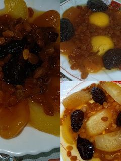صورة لوصفة طاجين حلو بالتفاح 🍎 والخوخ 🍑