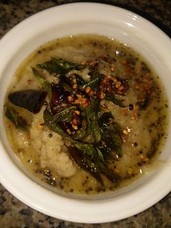A picture of Yellow cucumber chutney.