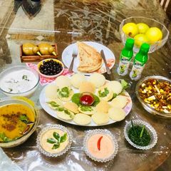 A picture of South Indian Platter with Coconut.