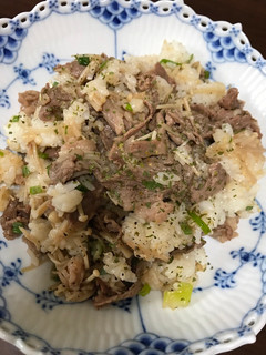 A picture of Beef pilaf.