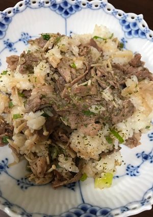 A picture of Beef pilaf.