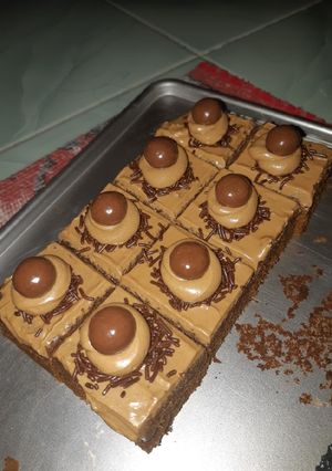 Foto resep Bolu moka panggang (Oven tangkring) + buttercream moka