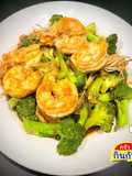 บล็อคโคลี่ผัดกุ้ง
