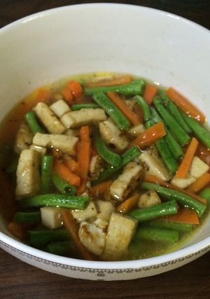 Foto resep tumis kacang panjang wohu (wortel tahu)