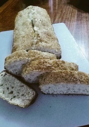 Una foto de Budín de banana y coco