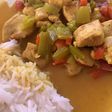 Pollo al curry con arroz basmati