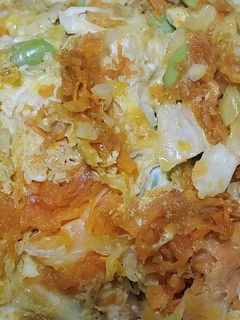 咖哩毛豆胡蘿蔔高麗菜煎蛋 的食譜成品照片