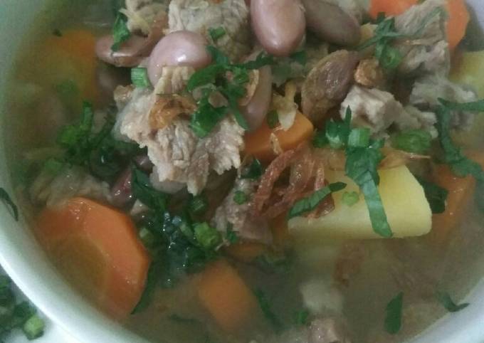 Resep Sop daging kacang merah, Lezat