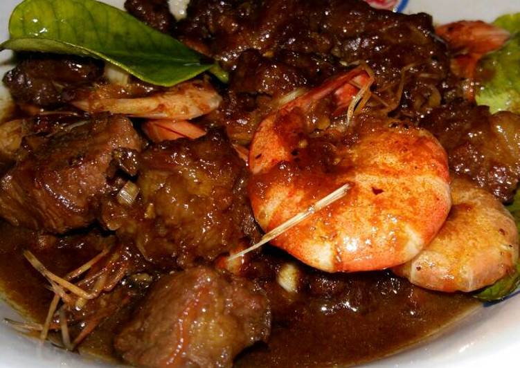 Resep Daging+udang bumbu kecap Anti Gagal