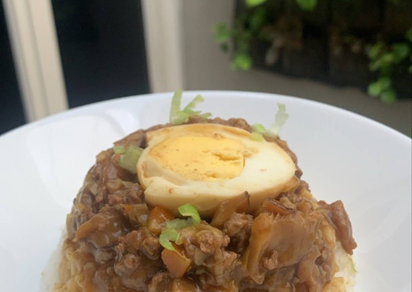 Nasi Tim Daging Jamur