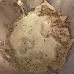 A picture of M&M milk shake.