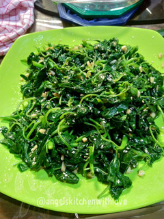 Foto resep Korean Sesame Garlic Spinach