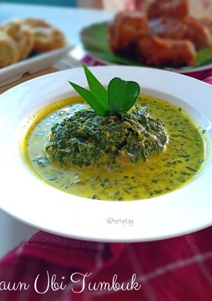 Foto resep Daun Ubi Tumbuk