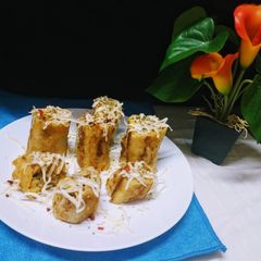 Corn chana roll A picture of Corn chana roll.