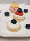 Galletas de Arroz con palta, jamón ahumado, frutas, queso, mermelada