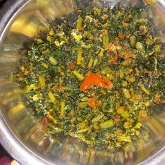 A picture of Mooli ke patto ki bhajiya.