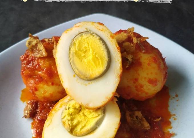 Cara membuat Hintalu (telur) masak habang khas banjar
