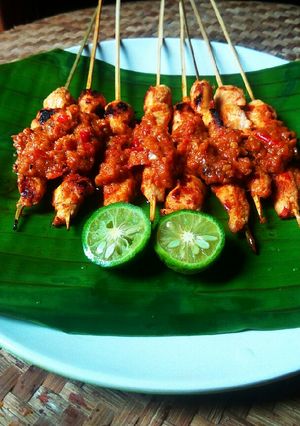 Foto resep Sate bumbu ayam bakar