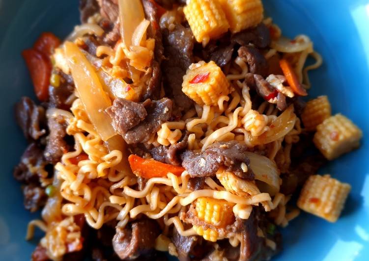 Steps to Make Ultimate Spicy beef noodles