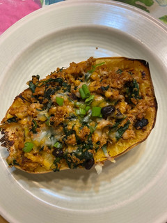 A picture of Turkey Taco Squash boats.
