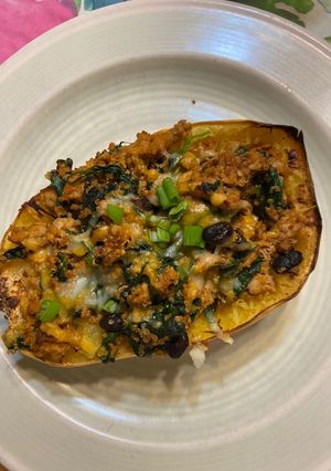 A picture of Turkey Taco Squash boats.