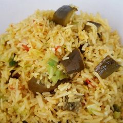 A picture of Vegetable biryani fusion.