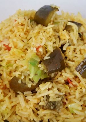 A picture of Vegetable biryani fusion.