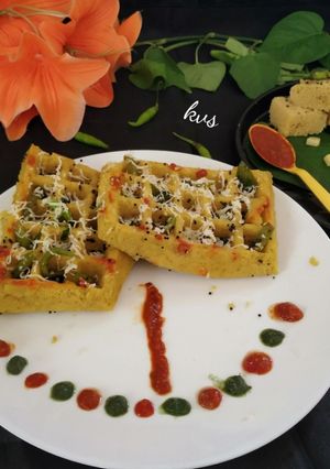 A picture of Khaman Waffle.